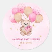 Teddy Bear Baby Classic Round Sticker (Voorkant)