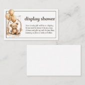 Teddy Bear Baby Display Shower Informatiekaartje (Voorkant / Achterkant)