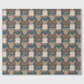 Teddy Bear Baby Girl Baby shower Cadeaupapier (Vlak)