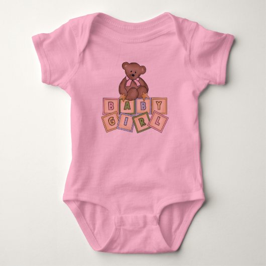 Teddy Bear Baby Girl Baby's Creeper Romper (Voorkant)
