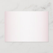 Teddy Bear Baby Girl Pink Flowers Baby shower Informatiekaartje (Achterkant)