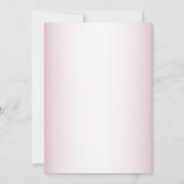 Teddy Bear Baby Girl Pink Flowers Baby shower Kaart (Achterkant)