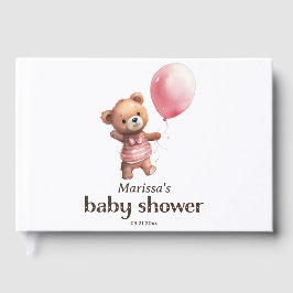 Teddy Bear Baby Girl Shower Gastenboek