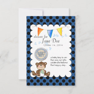 Teddy Bear Baby Invitation Kaart