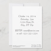 Teddy Bear Baby Invitation Kaart (Achterkant)