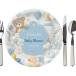 Teddy Bear Baby Jongen Douche Papieren Bordje<br><div class="desc">Introductie van de "Teddy Bear Baby Boy Shower Paper Party Paper Borden " een harmonieuze mix van elegantie en vreugde, ideaal voor een gastvrij feest voor een nieuwe babyjongen in de wereld. Deze uitnodiging is ontworpen met zachte blauwe en witte tinten, die rust en zuiverheid symboliseren, ideaal voor het instellen...</div>