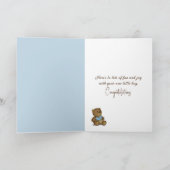 Teddy Bear Baby Jongen Gefeliciteerd Kaart (Binnen)