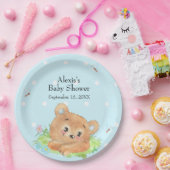 Teddy Bear Baby Jongen Thema Papieren Bordje (Feest)