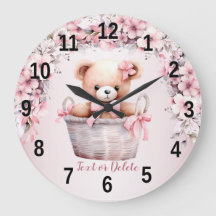 Teddy Bear Baby Meisje Roze Bloemen Elegante Kuike