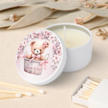 Teddy Bear Baby Meisje Roze Bloemen Party Elegant