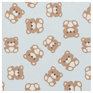 Teddy Bear Baby Nursery Kinder Cute Blue Stof