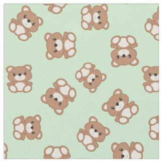 Teddy Bear Baby Nursery Kinder Cute Green Stof