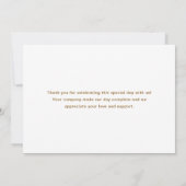 Teddy Bear Baby Pink Bedankkaart (Achterkant)