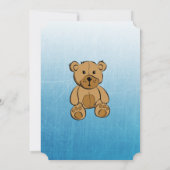 Teddy Bear Baby Shoes Baby Douche Uitnodigingen (Achterkant)