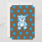 Teddy Bear Baby Shoes Baby Douche Uitnodigingen (Achterkant)