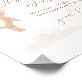 Teddy Bear Baby shower Babies raden hoeveel Sokken Poster (Hoek)