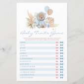 Teddy Bear Baby shower Baby Traits Game (Voorkant)