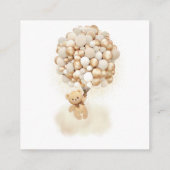 Teddy Bear Baby shower Ballonnen Luier Raffle Informatiekaartje (Achterkant)