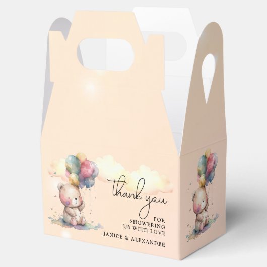 Teddy Bear Baby shower Bedankdoosjes (Geopend)