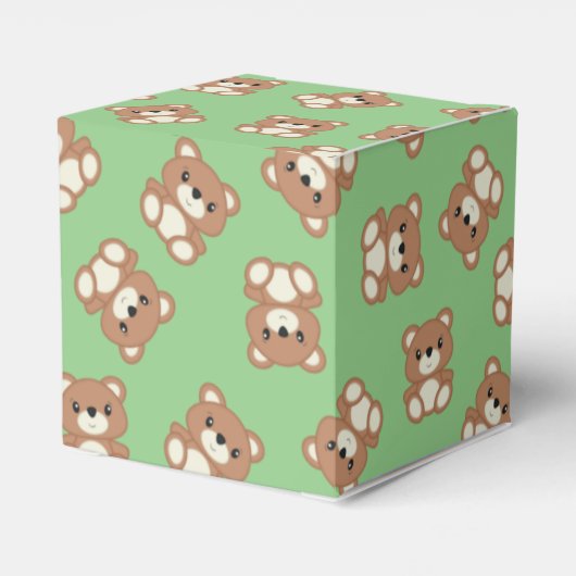 Teddy Bear Baby shower Bedankdoosjes (Achterkant)