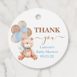 Teddy Bear Baby shower Bedankjes Labels