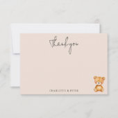 Teddy Bear Baby shower Bedankkaart (Voorkant)