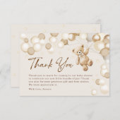 Teddy Bear Baby Shower Bedankkaart (Voorkant / Achterkant)