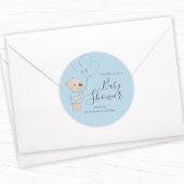 Teddy Bear Baby shower Bedankt Ronde Sticker