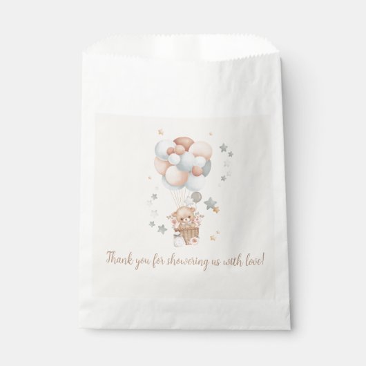 Teddy Bear Baby shower Bedankzakje (Voorkant)