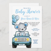 Teddy Bear Baby shower Beer Kaart (Voorkant / Achterkant)