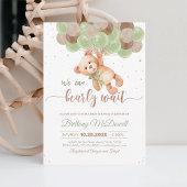 Teddy Bear Baby shower Beer met ballonnen Kaart