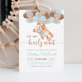 Teddy Bear Baby shower Beer met ballonnen Kaart