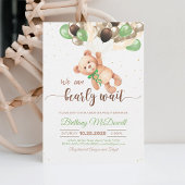 Teddy Bear Baby shower Beer met ballonnen Kaart