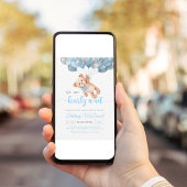 Teddy Bear Baby shower Beer met ballonnen Kaart