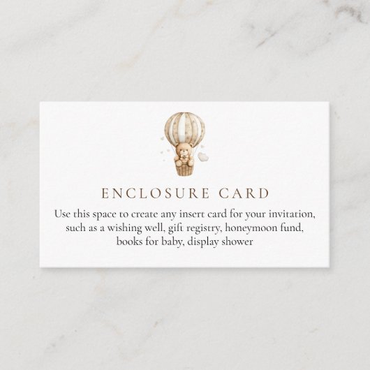 Teddy Bear Baby shower behuizing Kaart (Voorkant)