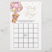 Teddy Bear Baby shower Bingo Game (Voorkant)