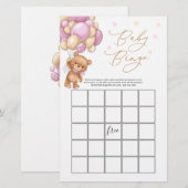 Teddy Bear Baby shower Bingo Game (Voorkant / Achterkant)