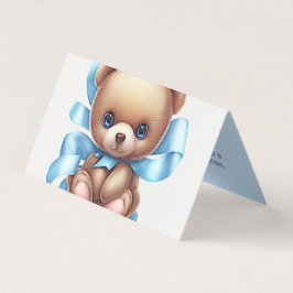 Teddy Bear Baby shower Boek Aanvraag Gevouwen Kaar Kaart