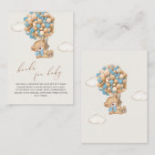Teddy Bear Baby shower Book Request Enclosure Kaar Informatiekaartje (Voorkant / Achterkant)