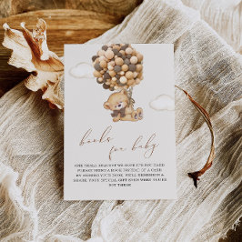Teddy Bear Baby shower Book Request Enclosure Kaar Informatiekaartje