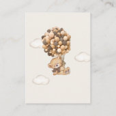 Teddy Bear Baby shower Book Request Enclosure Kaar Informatiekaartje (Achterkant)