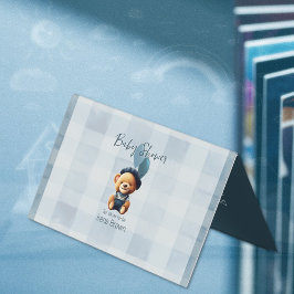 Teddy Bear Baby shower Book Request Enclosure Kaar Kaart