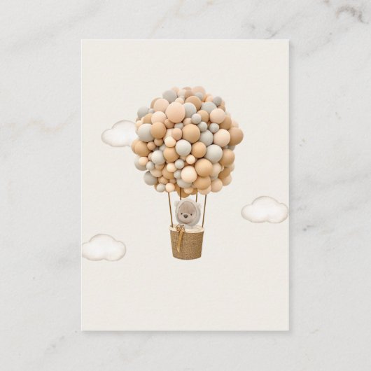 Teddy Bear Baby shower Book Request Informatiekaartje (Achterkant)