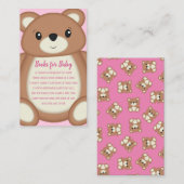 Teddy Bear Baby shower Book Request Informatiekaartje (Voorkant / Achterkant)