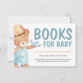 Teddy Bear Baby shower Book Request Insert Card Kaart (Voorkant)