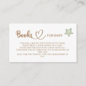 Teddy Bear Baby shower Books for the baby Enclosur Informatiekaartje (Voorkant)
