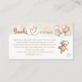 Teddy Bear Baby shower Books voor de baby Informatiekaartje (Voorkant)