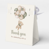 Teddy Bear Baby shower Boy Bedankdoosjes (Achterkant)