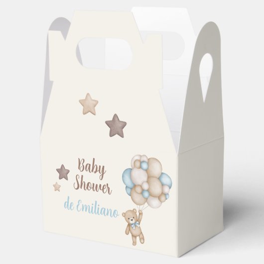 Teddy Bear Baby shower Boy Bedankdoosjes (Geopend)