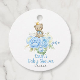 Teddy Bear Baby shower Boy Bedankjes Labels